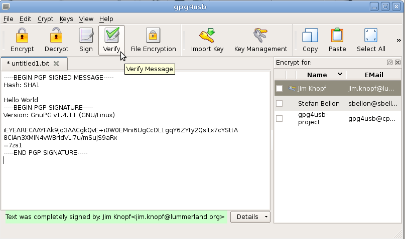 gpg4usb - GnuPG Linux portable