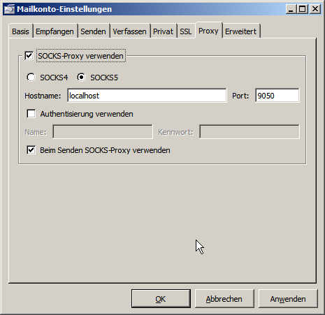 Proxy einrichten Proxy einrichten
