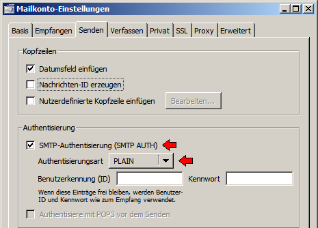 tormail sendeeinstellungen tormail sendeeinstellungen